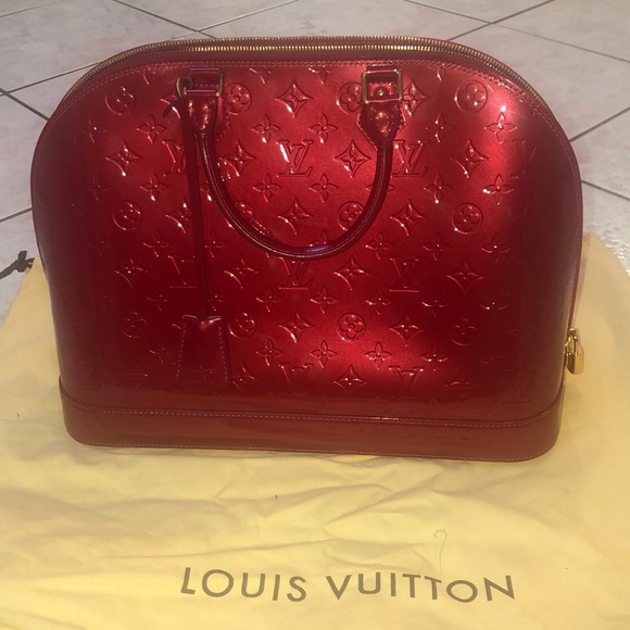 AMAZING RED PATENT LEATHER LV TOTE BAG !!may sell - Picture 2 of 8